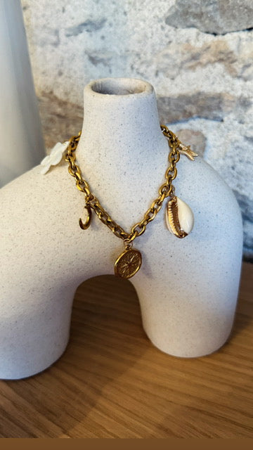 Bracelet doré Charms