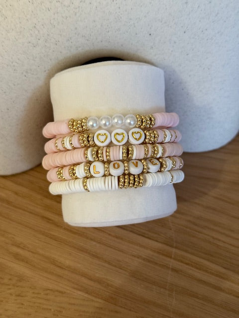 Bracelet Elégance Bohème - Set de 5 bracelets perlés